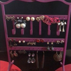 Earrings and earring holder